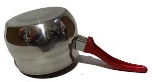 Tek Saplı 12cm Çapında 8cm Derinlikte Pratik Çelik Sos Tavası Kaliteli Malzemeden Üretilmiştir