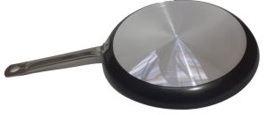 24cm Yanmaz, Yapışmaz Granit Kaplama Tabansız Krep Tavası Yumurta Ve Omlet Isınmaz Metal Saplı