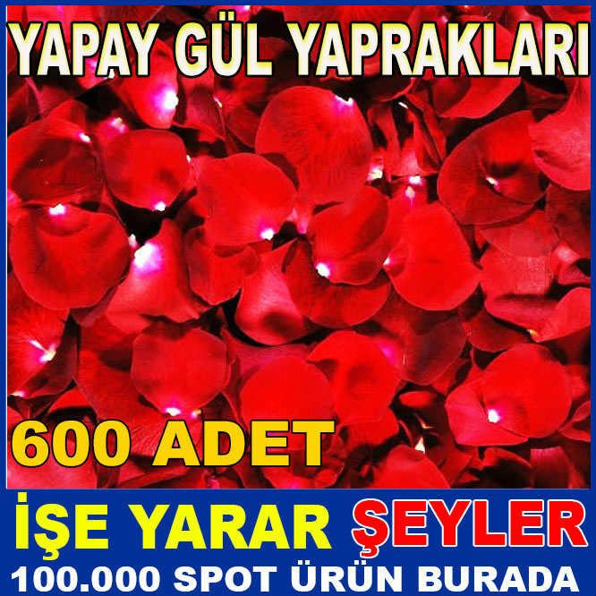 600 ADET 5CM KIRMIZI REK YAPAY GÜL YAPRAKLARI