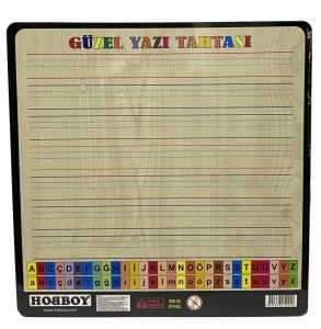 Çocuklara Harfleri Öğreten Çift Taraflı Ahşap Puzzle-Arka Yüzü Gü