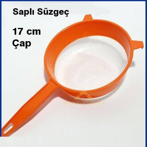 17cm Çap Plastik Saplı Süzgeç Süt Süzgeci