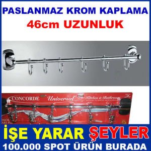 6 KANCALI HAREKETLİ KROM MUTFAK VE BANYO ASKISI