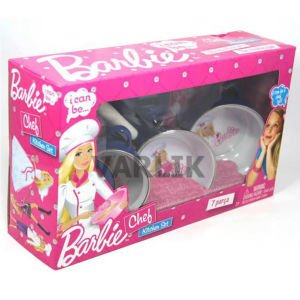 7 PARÇALI BARBİE LİSANSLI EMAYE TENCERE SETİ