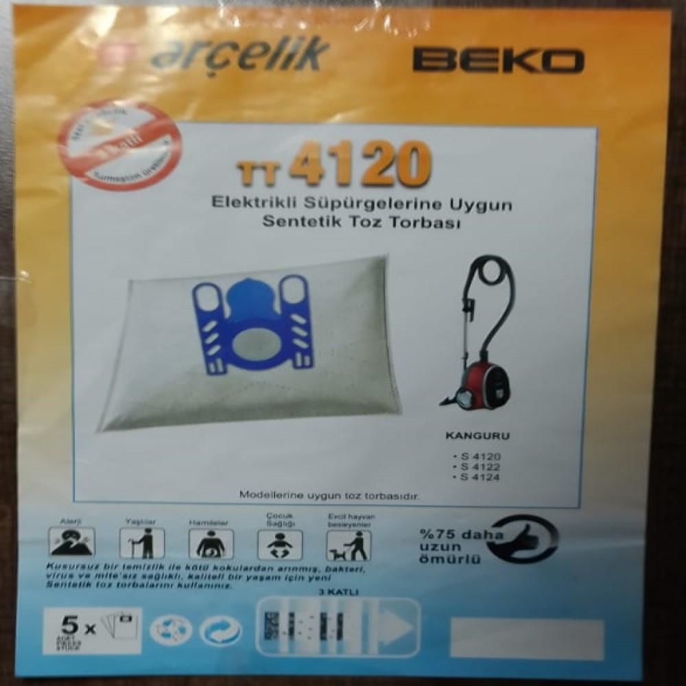 Abnturk  Özel Üretim 5 Adet S4120 Süpürge Toz Torbası Sıfır Düzeyinde 3 Kat Elyaf