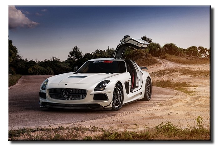 TUNING SLS MERCEDES 6 değişen ölçü ORİJİNAL KANVAS TABLO