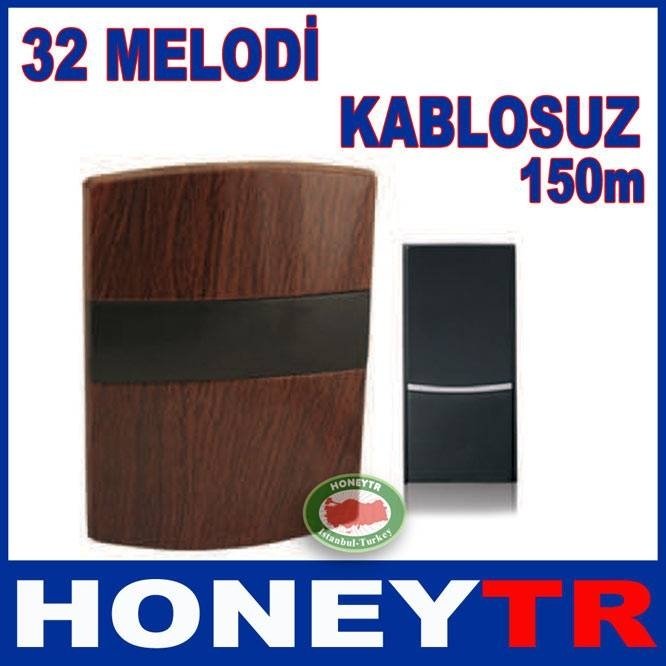 UZAKTAN KUMANDALI CEVİZ/AHŞAP LÜKS KAPI ZİLİ