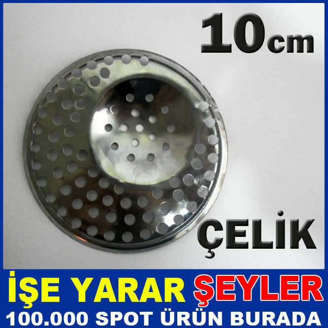 10 CM PASLANMAZ ÇELİK LAVABO SÜZGECİ VE TIKACI