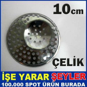 10 CM PASLANMAZ ÇELİK LAVABO SÜZGECİ VE TIKACI