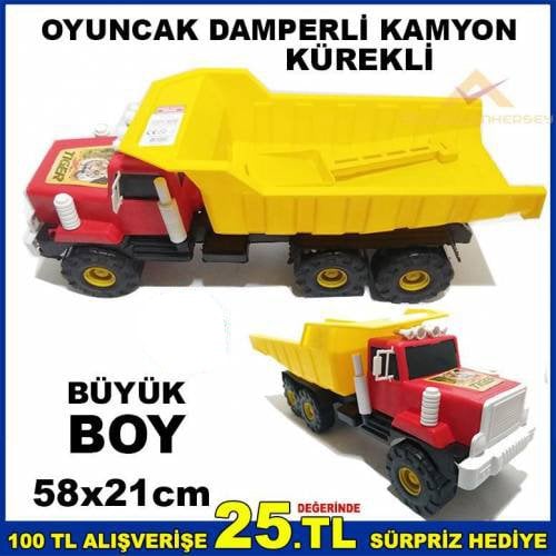 58cm Büyük Boy Kürekli Oyuncak Damperli Kamyon