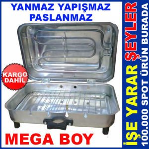 TANER MEGA BOY ELEKTRİKLİ IZGARA, ALÜMİNYUM GÖVDE PASLANMAZ YAPIŞMAZ KOKU YAPMAZ ELEKTRİKLİ IZGARA