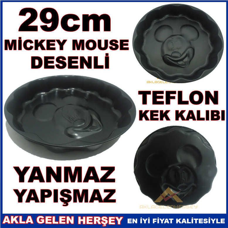 29cm YUVARLAK MİCKEY MOUSE md. TEFLON KEK KALIBI