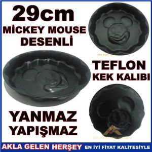 29cm YUVARLAK MİCKEY MOUSE md. TEFLON KEK KALIBI