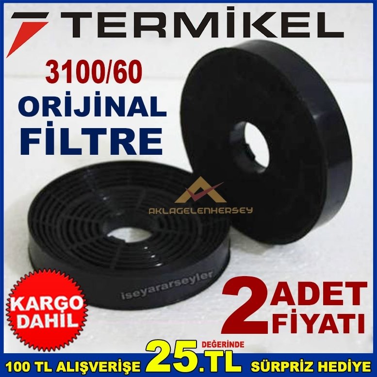 TERMİKEL 3100/60 ANKASTRE DAVLUMBAZ ASPİRATÖR KARBON FİLTRE