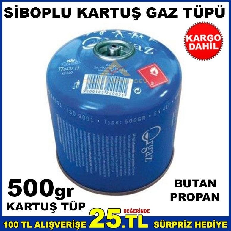 500gr. PORTATİF SİBOPLU YEDEK GAZ KARTUŞ TÜP