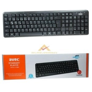 AVEC ERGONOMİK STANDART USB KABLOLU Q KLAVYE