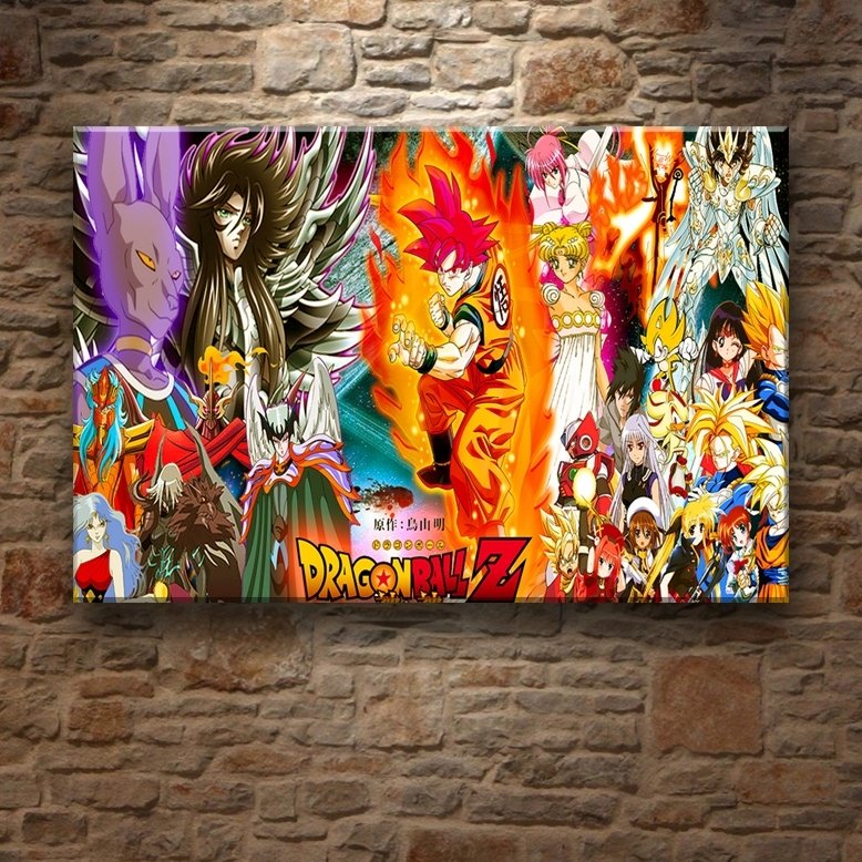 DRAGON BALL Z POSTER 7 değişen ölçü ORİJİNAL KANVAS TABLO