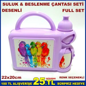 FULLSET SULUK İLE BİRLİKTE OKUL BESLENME ÇANTASI-3