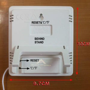 İÇ ve DIŞ MEKAN ISIYLA NEM ÖLÇER DİJİTAL TERMOMETRE ÇOK FONKSİYONLU GENİŞ EKRAN SAAT,TARİH-TAKVİMLİ