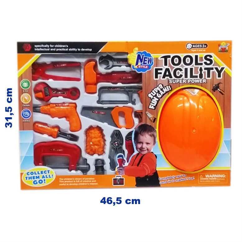 15 Parçadan Oluşan Oyuncak Tamirat Seti - Erkek Çocuk Oyuncakları