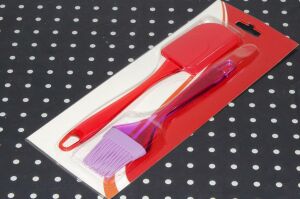 Akrilik Saplı Silikon Yumurta Fırçası ve Pasta Spatula 2li set