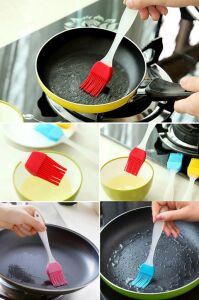 Akrilik Saplı Silikon Yumurta Fırçası ve Pasta Spatula 2li set