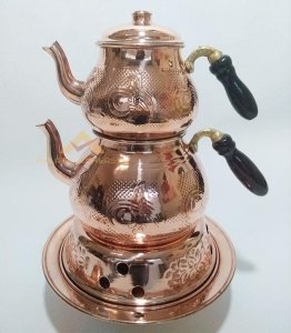 BAKIR KÖMÜR OCAĞI ile BÜYÜK BOY BALKON SEFASI BAKIR ÇAYDANLIK SET