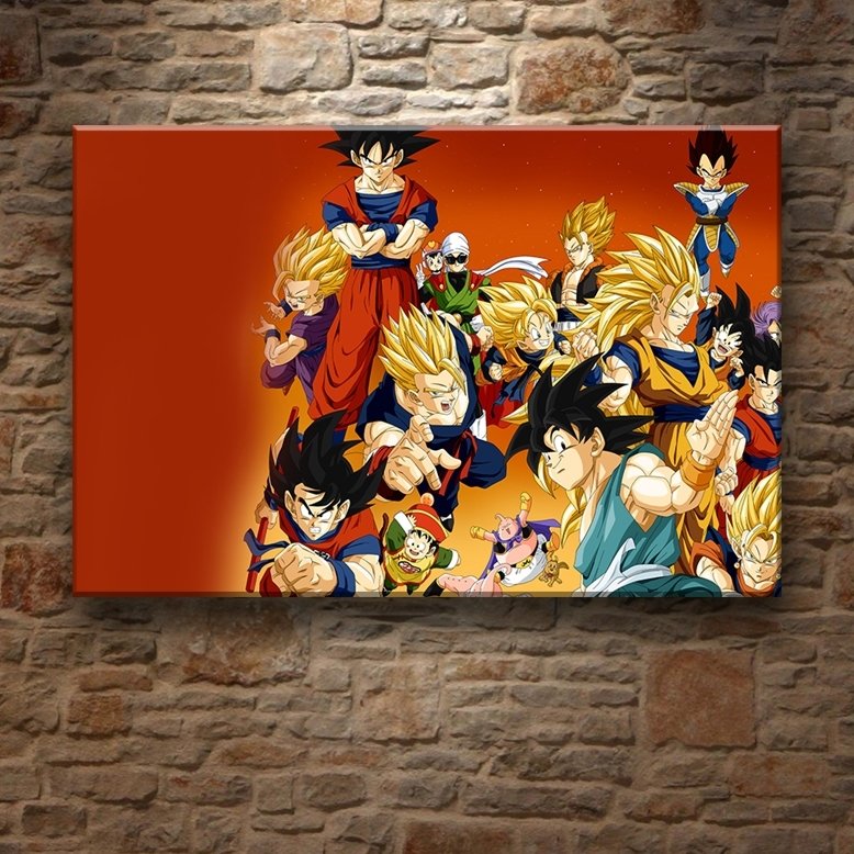 DRAGON BALL ŞAFAK 7 değişen ölçü ORİJİNAL KANVAS TABLO