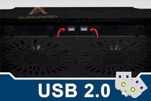 INCA 2USB GİRİŞLİ FAN,STAND,WİTH RUBBER NOTEBOOK SOĞUTUCU SİYAH