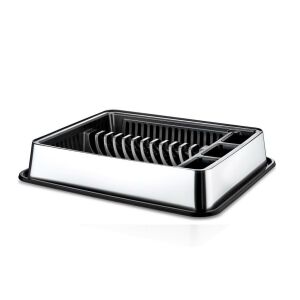 Sade Metal Desenli Altı Özel Tepsili Metalize Bulaşıklık Tabaklık Kaşıklık 50x42cm Bulaşık Sepeti