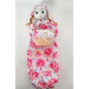 Kumaş Elbiseli Bebek Model Poşetlik Ve Mandallıkk