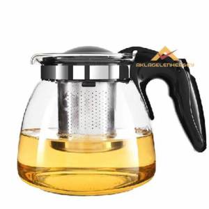 Filtreli Çelik Süzgeçli Büyük Boy Cam Demlik