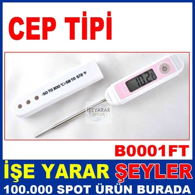 FT-01 CEP TİPİ DALDIRMA MUTFAK TERMOMETRESİ