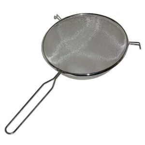 PASLANMAZ ÇELİK 22 CM ÇAP 19 CM SAP UZUNLUĞU KALAYLI SÜT VE SIVI SÜZGECİ