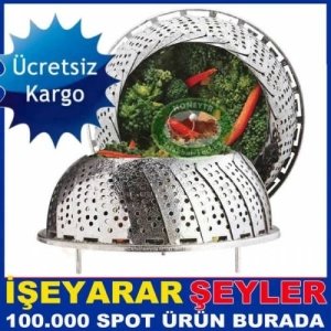 PASLANMAZ ÇELİK KATLANIR BUHARDA SEBZE PİŞİRİCİ