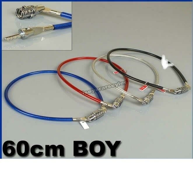 ÇELİK HALATLI 7mm 4 HANE ŞİFRE BİSİKLET KİLİDİ