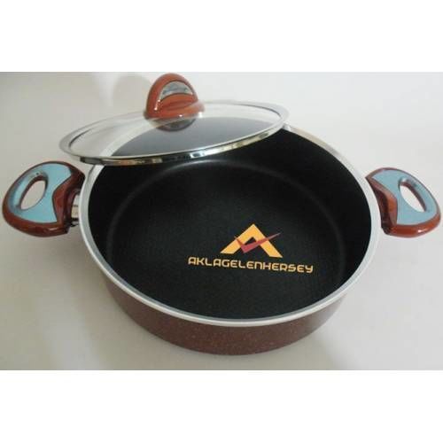 SERAMİK DIŞ YÜZEY TAÇ GRANİT BASIK TENCERE 28cm