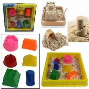 1kg heroes Kinetik kum ile hediye kum havuzuyla Kum Kalıpları Tam Set 6 adt Rengarenk Oyun Kalıpları