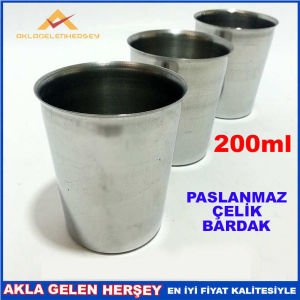 8,5cm ÖMÜR BOYU GARANTİLİ PASLANMAZ ÇELİK BARDAK