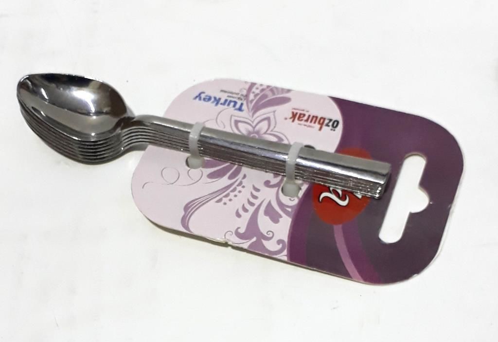 6'lı Çay Kaşığı Seti Düz Desensiz Paslanmaz Çelikten 11cm Boyunda Çay Kahve Karıştırmak İçin Birebir