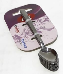 6'lı Çay Kaşığı Seti Düz Desensiz Paslanmaz Çelikten 11cm Boyunda Çay Kahve Karıştırmak İçin Birebir