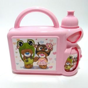 FULLSET SULUK İLE BİRLİKTE OKUL BESLENME ÇANTASI-3 pembe