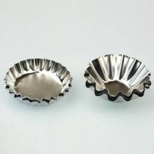 Kek Kapsülü Metal Kek Kalıbı 6 Adet Paslanmaz 9 cm Çapında