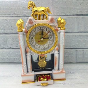 Antika Görünüm Metal Gövde Alarmlı Retro Saat 12cm Çapında Işıklı Nostaljik Metal Zilli Masa Saati