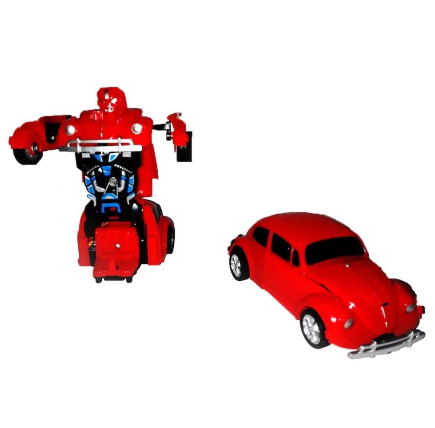 13 cm Pilli Sesli Işıklı Plastik Robota Dönüşebilen Woswos Araba