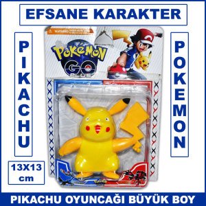 Efsane Karakter Pikachu Oyuncağı 13x3cm Büyük Boy - Pokemon Oyuncağı Kaliteli ve Dayanıklı