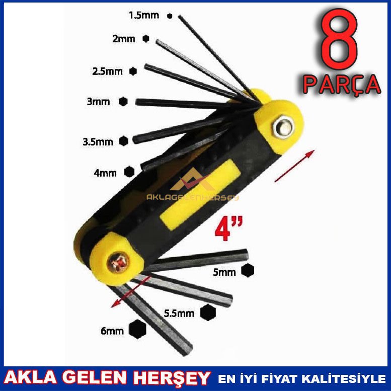 8 PARÇA KATLANIR ÇAKI MODEL ÇELİK ALYAN TAKIMI 