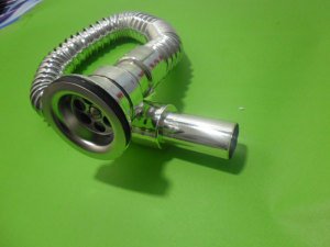 85cm Metalik Krom Kaplama Lavabo Gider Hortumu