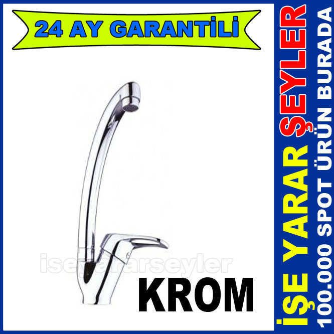 FULL KROM MİX BATARYA AÇ KAPA SICAK-SOĞUK LAVABO BATARYASI UZUN KUĞU EVYE BATARYASI MUSLUK ARMATÜRÜ