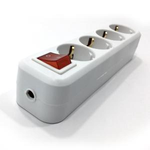 4'lü Işıklı Açma Kapama Anahtarlı Grup Priz Kablosuz Klemens