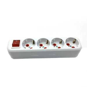 4'lü Işıklı Açma Kapama Anahtarlı Grup Priz Kablosuz Klemens